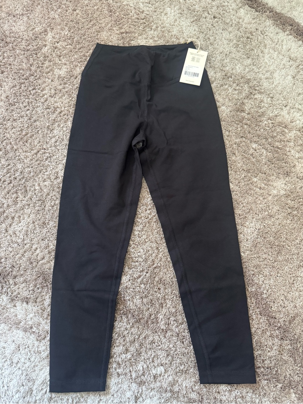 MATE THE LABEL ORGANIC STRETCH MIDI LEGGING IN BLACK